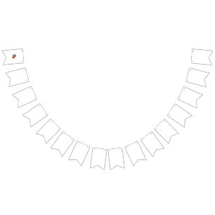 World Love Globe Heart Icon Bunting Flags