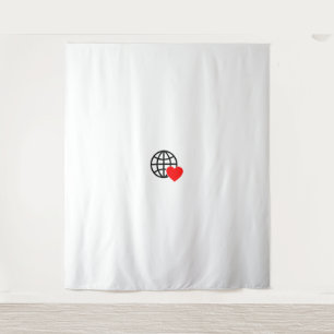 World Love Tapestry Minimal Wall Art Aesthetic