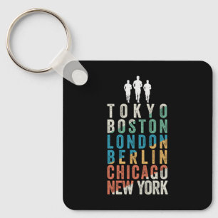 World Major Marathon Cities Keychain