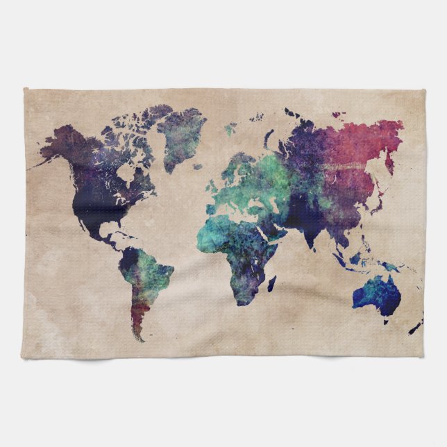 world map 10 towel (Horizontal)