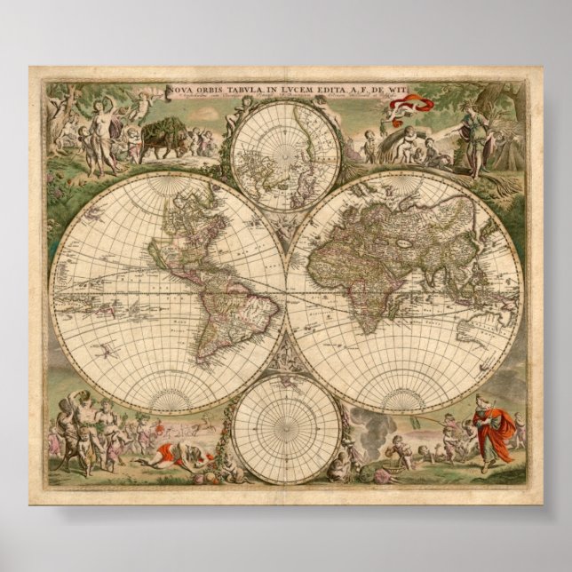 World Map 1689 Poster (Front)