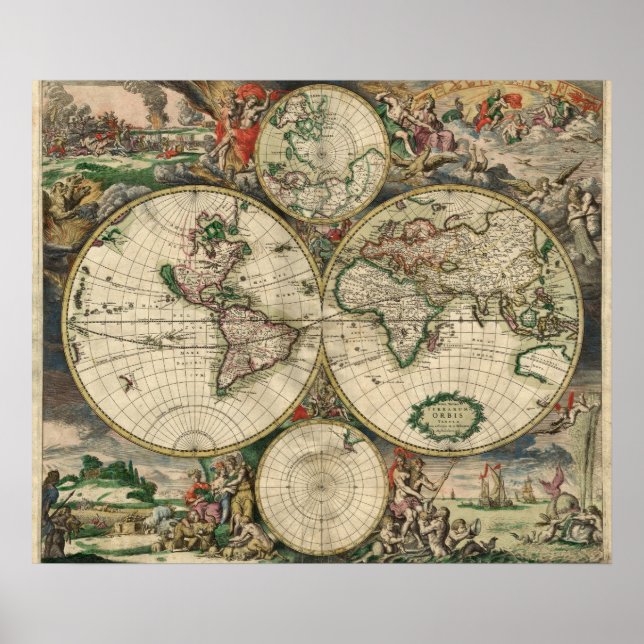 World Map - 1689 Poster (Front)