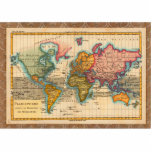 World Map 1700s Antique Continents  Cutout<br><div class="desc">World Map from the 1700s -- the Planisphere A highly colorful world map from the 1700s, this world map print is from an authentic map originally published in 1780. It shows the world in vibrant full color. The world map continents are quite well rendered for being drawn 250 years ago....</div>