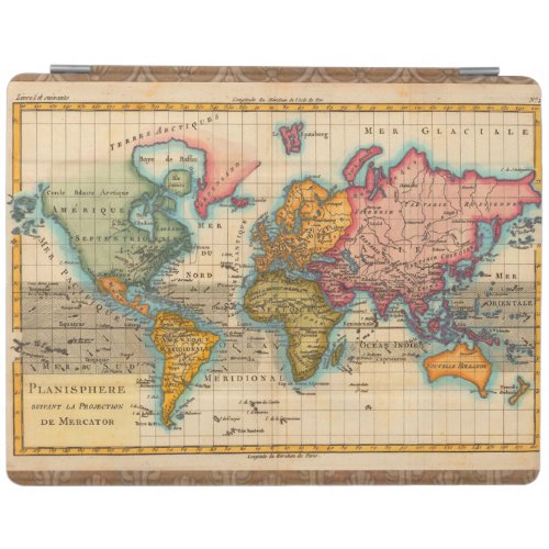 World Map 1700s Antique Continents  iPad Smart Cover