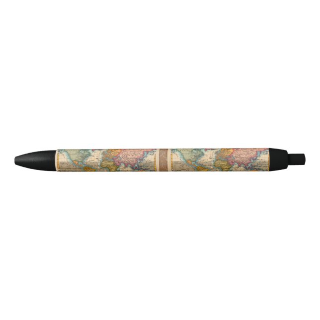 World Map 1700s Antique Continents  Pen (Front)