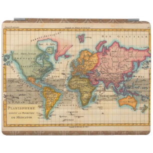 World Map 1780 Bonne Antique Planisphere iPad Smart Cover