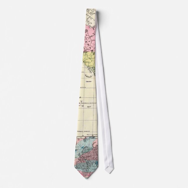 World Map 1891 Neck Tie (Front)