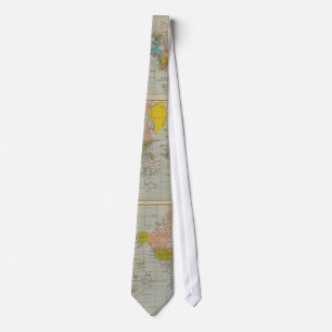 World Map 1910 Neck Tie