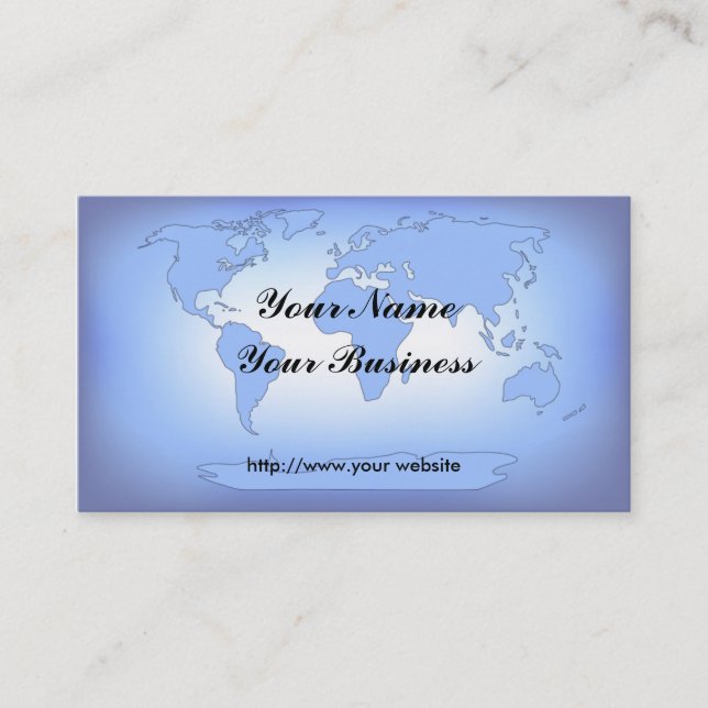 World Map 2 Business Card (Front)