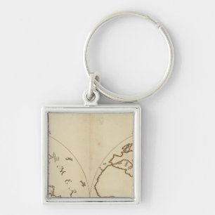 World Map 2 Keychain