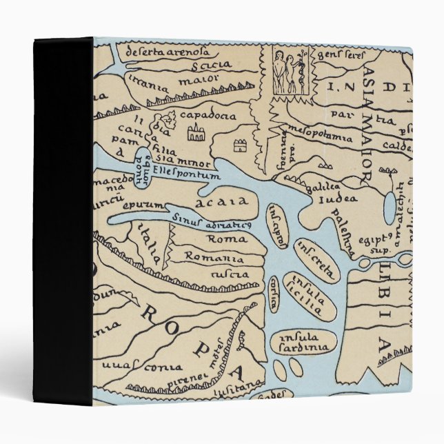 WORLD MAP 2ND CENTURY 3 RING BINDER (Front/Spine)