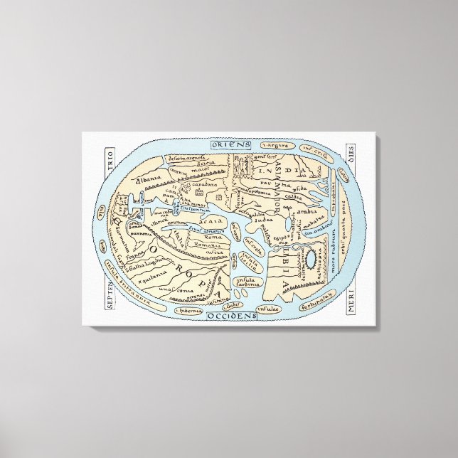 WORLD MAP 2ND CENTURY CANVAS PRINT (Front)