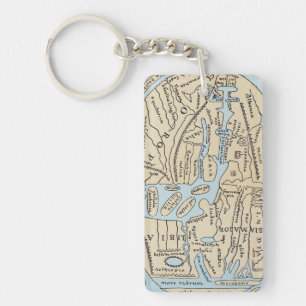 WORLD MAP 2ND CENTURY KEYCHAIN