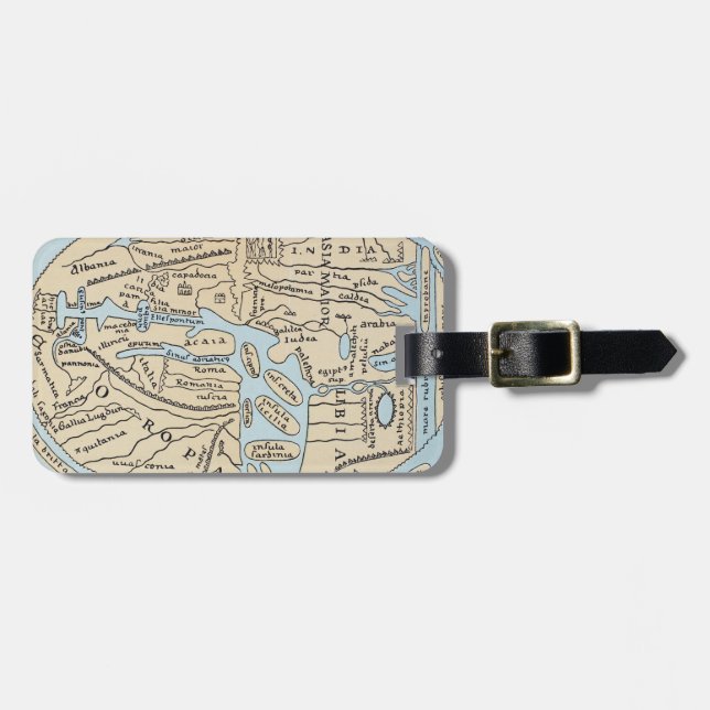 WORLD MAP 2ND CENTURY LUGGAGE TAG (Front Horizontal)