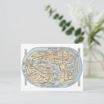 WORLD MAP 2ND CENTURY POSTCARD | Zazzle