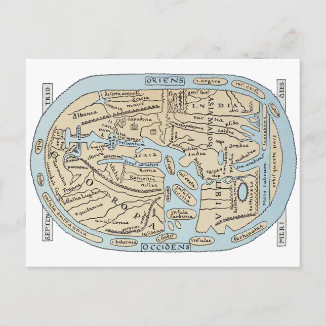 WORLD MAP 2ND CENTURY POSTCARD | Zazzle