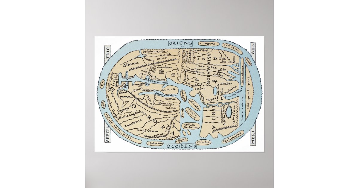 WORLD MAP 2ND CENTURY POSTER | Zazzle