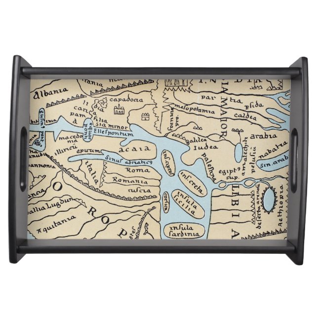 WORLD MAP 2ND CENTURY SERVING TRAY (Front)