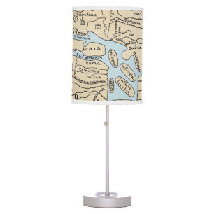 WORLD MAP 2ND CENTURY TABLE LAMP
