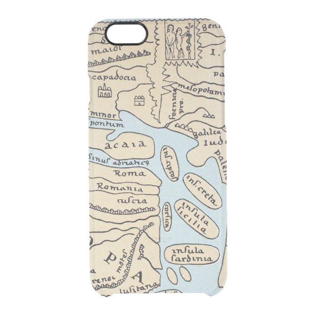 WORLD MAP 2ND CENTURY UNCOMMON iPhone CASE (Back)