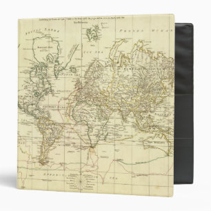 World Map 5 3 Ring Binder