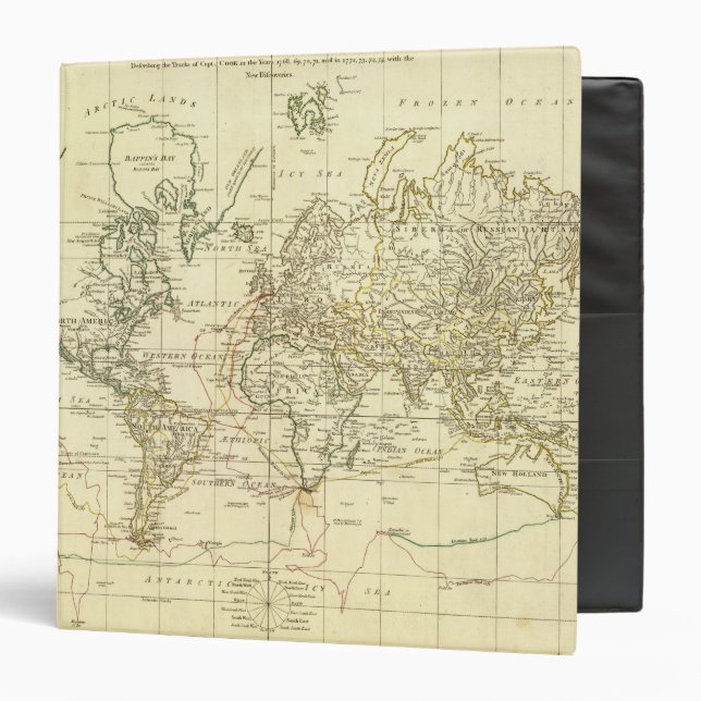 World Map 5 3 Ring Binder (Front/Inside)