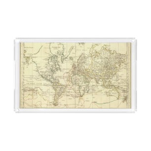 World Map 5 Acrylic Tray