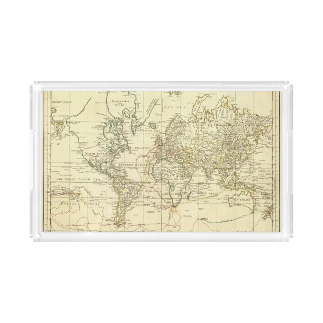 World Map 5 Acrylic Tray (Front)
