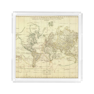 World Map 5 Acrylic Tray