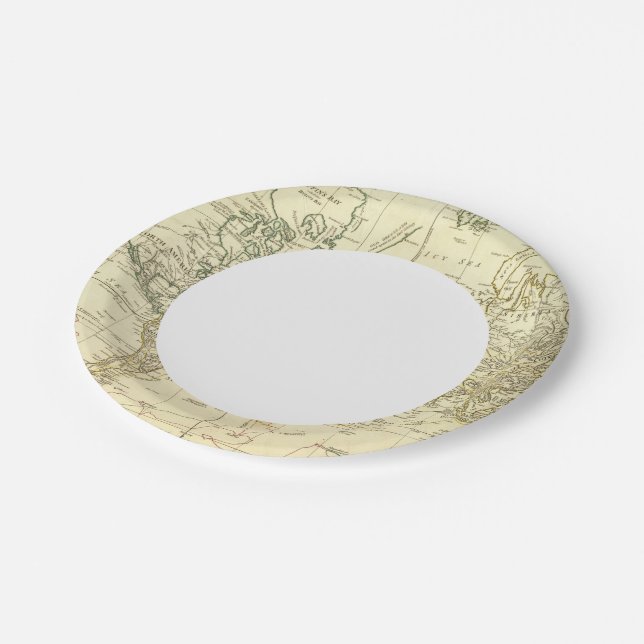World Map 5 Paper Plates (Angled)
