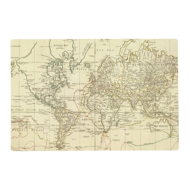 World Map 5 Placemat (Front)