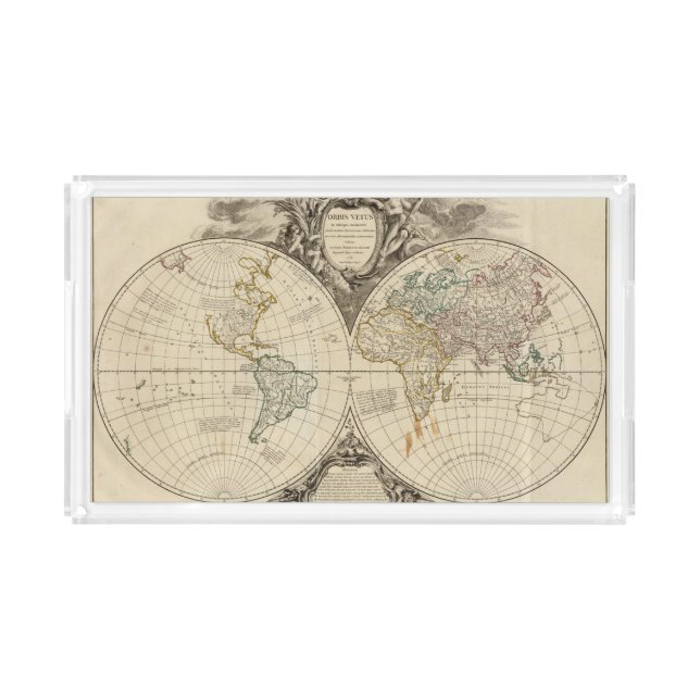 World Map 8 Acrylic Tray (Front)