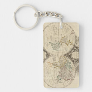 World Map 8 Keychain