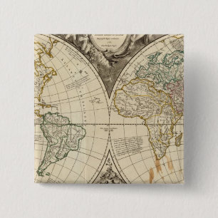 World Map 8 Pinback Button