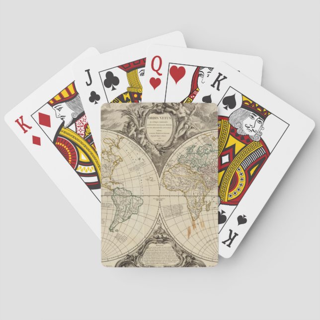 World Map 8 Poker Cards (Back)