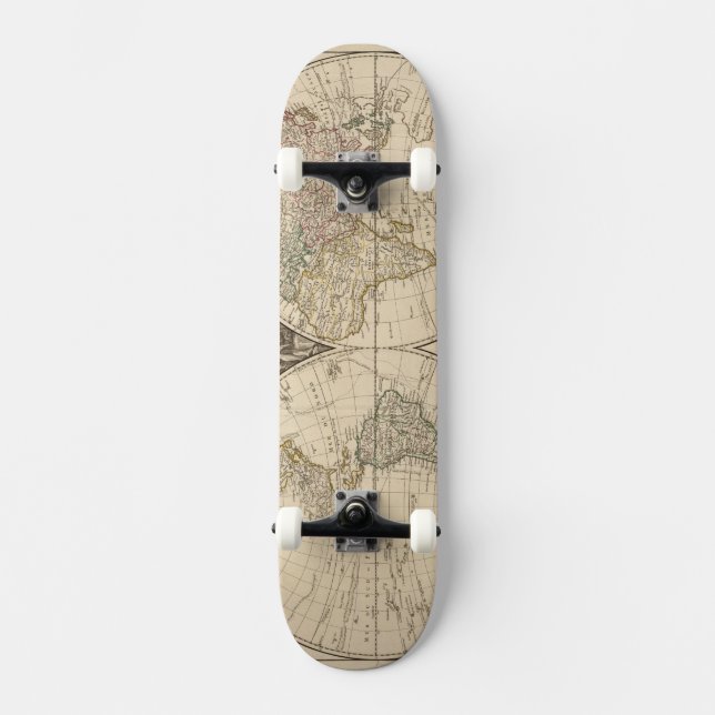 World Map 9 Skateboard Deck (Front)