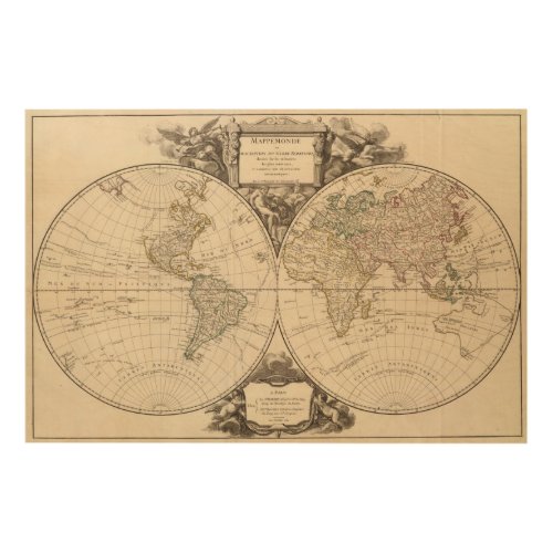 World Map 9 Wood Wall Art