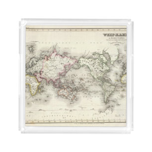 World Map Acrylic Tray