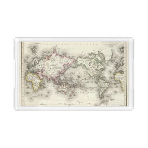 World Map Acrylic Tray