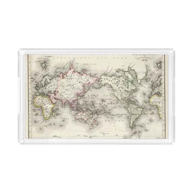 World Map Acrylic Tray (Front)