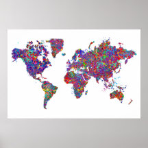 World Map, Action Painting