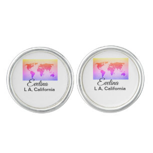 World map add name text place country city text mi cufflinks
