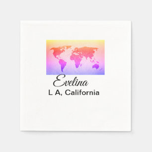 World map add name text place country city text mi napkins