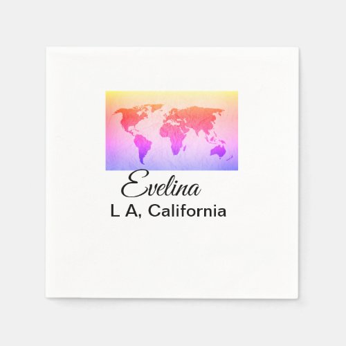 World map add name text place country city text mi napkins