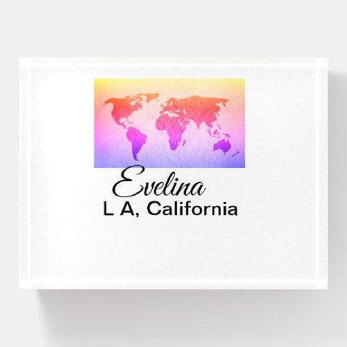 World map add name text place country city text mi paperweight