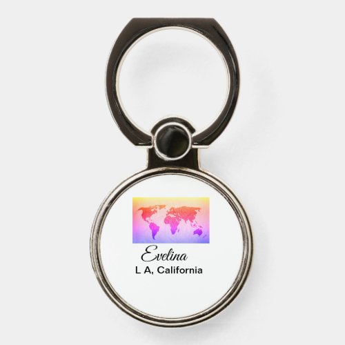 World map add name text place country city text mi phone ring stand