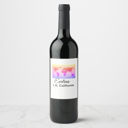 World map add name text place country city text mi wine label