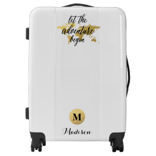 World Map Adventure monogrammed Luggage