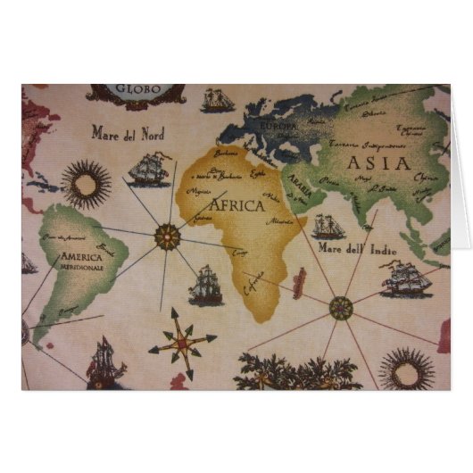 World Map - Africa Cards (Front Horizontal)
