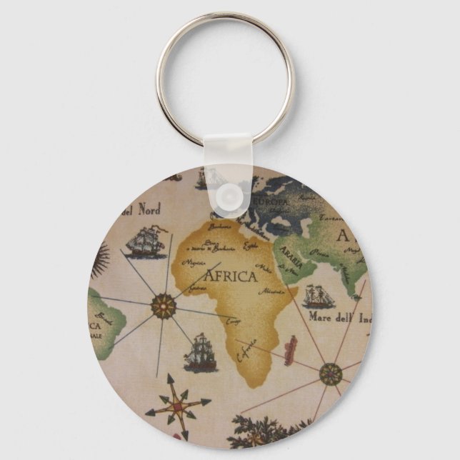 World Map - Africa Keychain (Front)